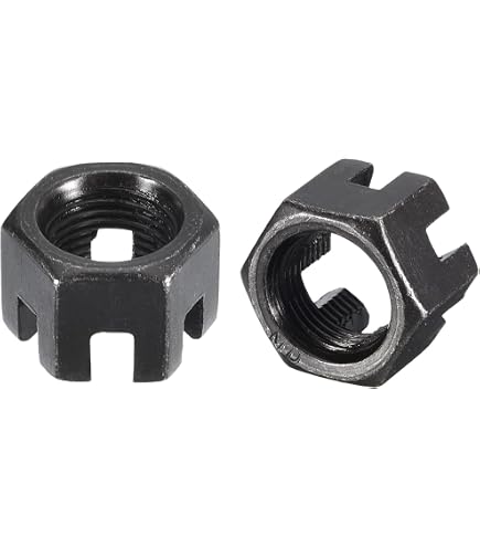 thumbnail image 2 of 10 Pack 7/16-20 Slotted Hex Castle Nuts – Fine Thread, Grade 2, Zinc Plated 2 of 4