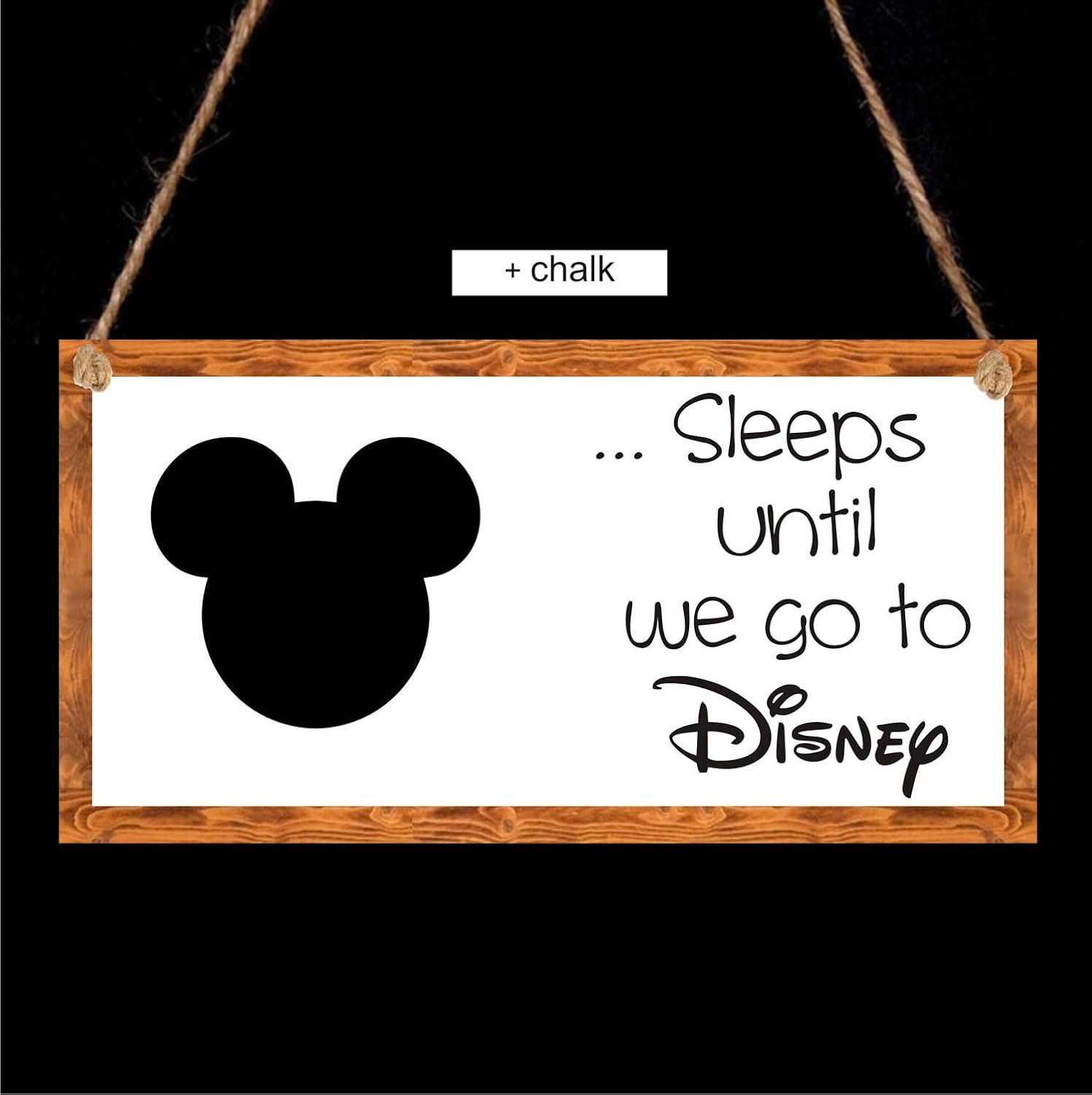 Home Garden Store Home Accessories Tecnolog Ind Br Sleeps Until We Go To Disney Agiftforyou Disney Countdown Chalkboard Plaque