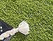 Unique Loom Solo Solid Shag Collection Modern Plush Grass Green Rectangle (5' x 8')