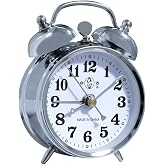 KEYPOWER Alarm Clock Mechanical Wind Twin Bell Double Bell Small