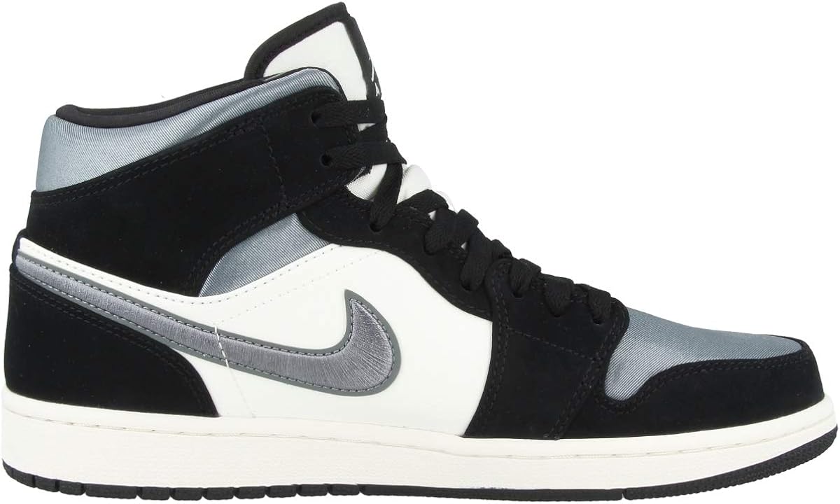 air jordan 1 mid satin grey toe femme