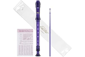 Eastar Soprano Recorder Instrument for Kids Students Beginners, German fingering C Key Recorder Instrument 3 Piece with Clean
