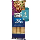Blue Dragon Dried Soba Noodles - 8.8oz (Pack of 3) - Traditional Buckwheat &amp; Wheat Flour Noodles - Versatile Base for Soups, Stir-Fries &amp; Cold Salads - Pre-Portioned into 3 Bundles Each Pack