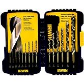 Irwin Tools IRWIN Drill Bit Set, Cobalt Alloy Steel, 15-Piece (316015)