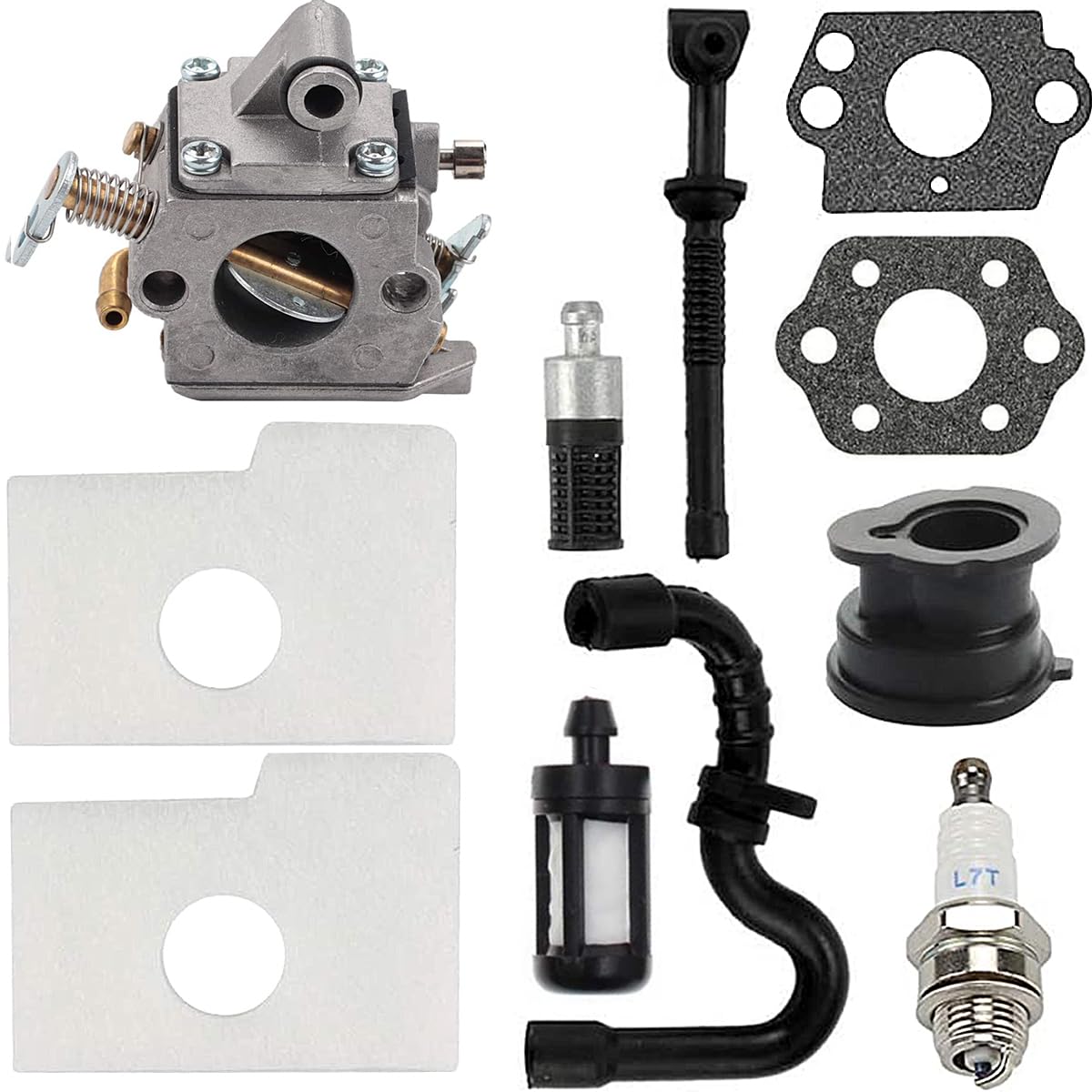 ZAMDOE C1Q-S57B Carburetor Kit for Stihl MS180/MS170/MS 170C/MS 180C/017/018 Chainsaw, Replace C1Q-S57A 1130 120 0603, with Air Filter Fuel Filter Spark Plug Gasket