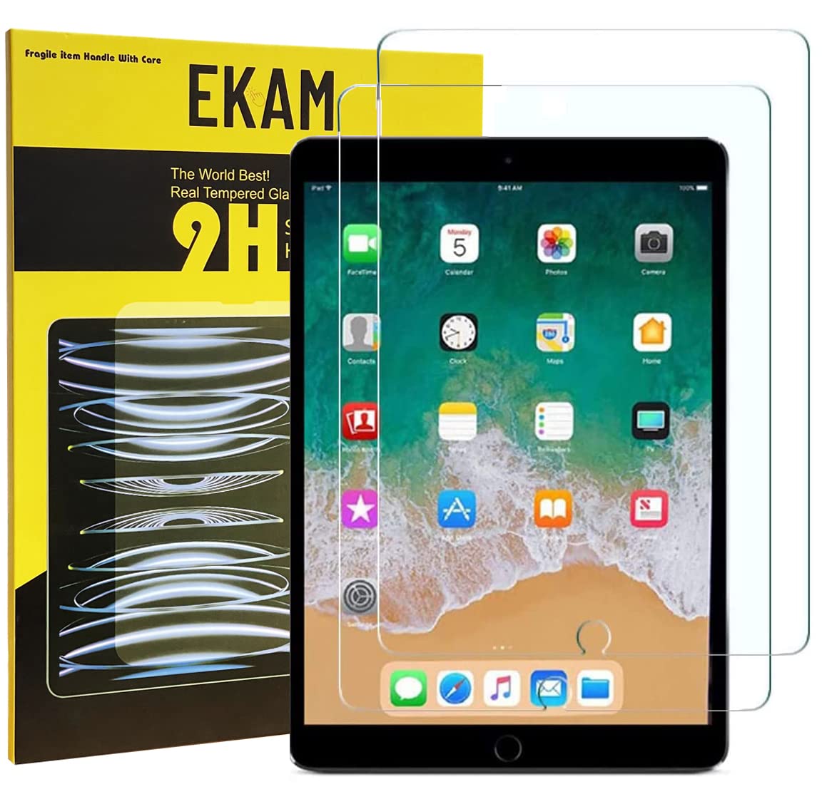 MOBILE STUFF LIMITED 2 Pack Screen Protector Compatiable for iPad Air 3 (10.5 Inch 2019 Model) and iPad Pro 10.5 (2017), Tempered Glass Film
