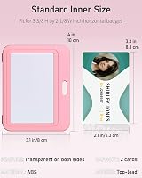 Uniclife ID Badge Holder Double-Sided Windows Pink Card Protector Case view 7