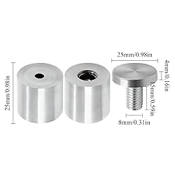 Luomorgo 8 Pcs 1" x 1-1/5" Stainless Steel Standoff