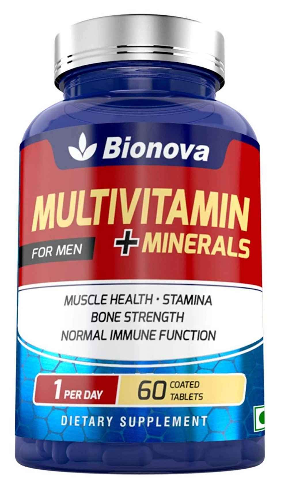 Bionova Multivitamin Men For Muscle Function, Energy, Immunity And Metabolism, One A Day Formula, 60'S Pack