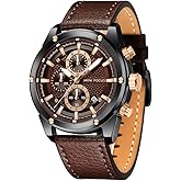 AIMES Mens Watches for Men Casual Chronograph Waterproof Sport Military Watch Analog Quartz Movement Stylish Luxury Dress Wrist Watch Elegant Gift Watch for Men