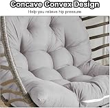 DKIEI Thicken Hanging Basket Chair Cushion 80x120cm Light Grey view 6