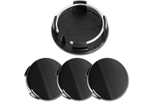 MOTOREXPERTZ ME 2.25Inch 57MM Wheel Center Caps for Tesla Model S Model X Model Y Model 3 Rivian R1T Rim Hub Caps 6005879 00 A, Pack of 4 (Gloss Black, Outer 57MM, Inner 50MM)