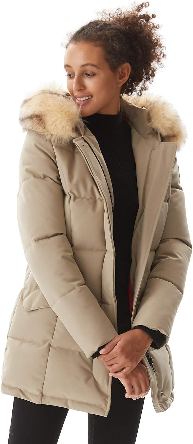black padded jacket with fur