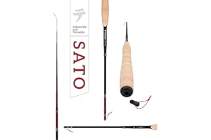 Tenkara USA Fly Fishing SATO™ Rod, for Large & Small Fish - Carbon Fiber, Lightweight, Telescopic, Adjustable, 3 Multi-Lengths (10'8"/ 11'10"/ 12'9")… (Complete Starter Kit)