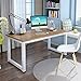 Tribesigns Computer Desk, 47 inch Modern Simple Office Desk Computer Table Study Writing Desk for Home Office, Light Walnut