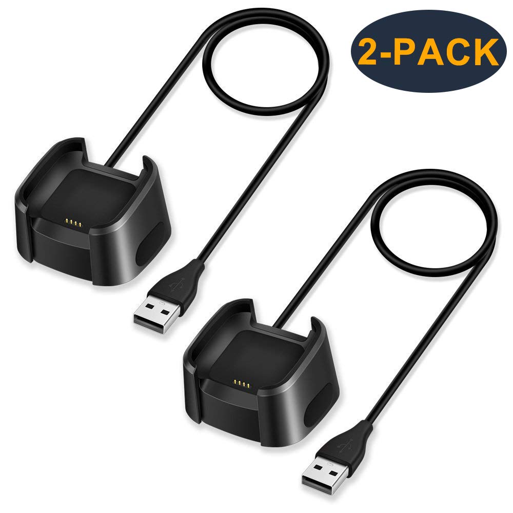 Mungoo Ladekabel Kompatibel Mit Fitbit Versa / Versa Lite / Versa SE – Inkl. Displayputztuch – USB-A Anschluss