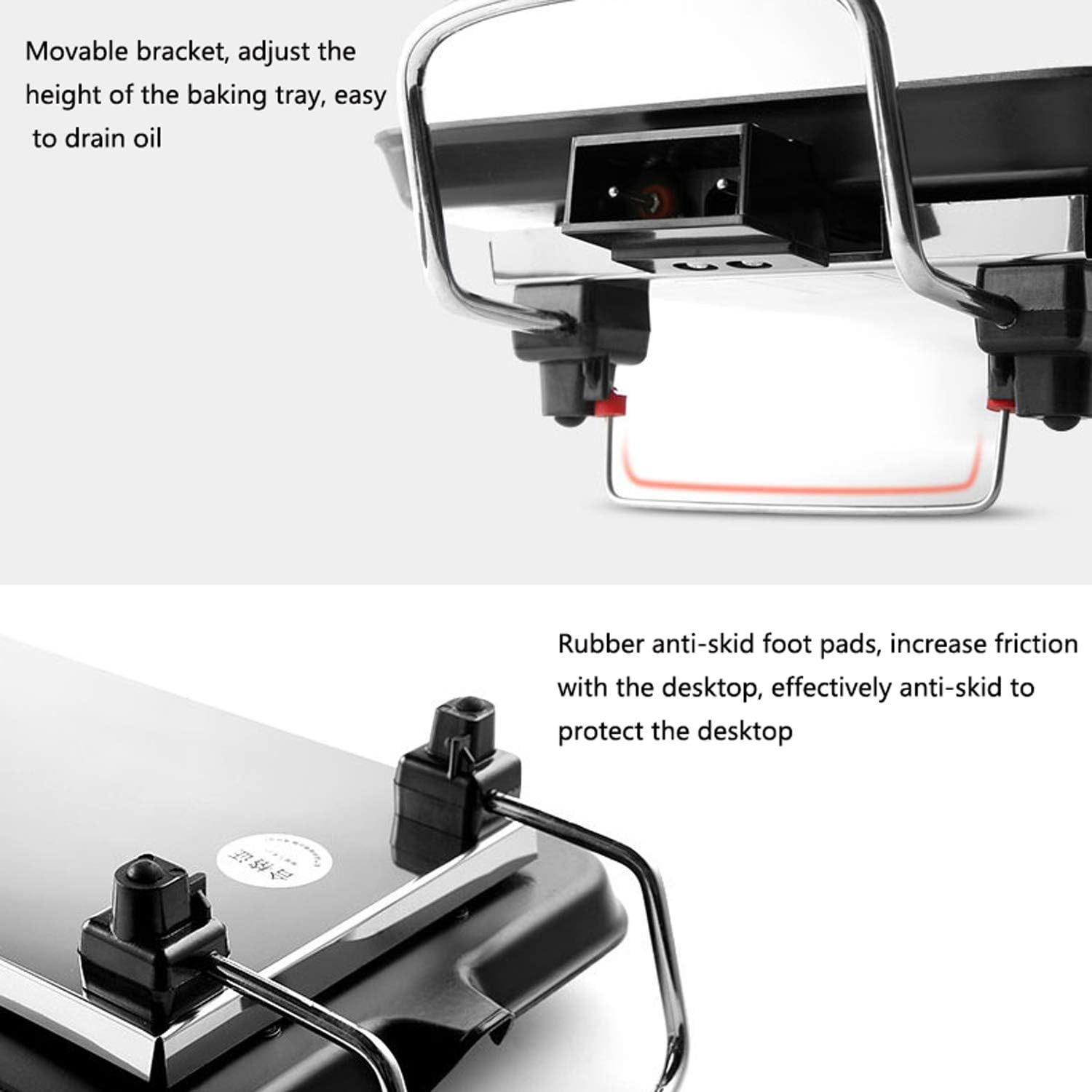 review BDHBB Electric Barbecue Grill, Teppanyaki Grills, Contact Grills, Multifunctional Portable Electric Grill BBQ, with Barbecue Medical Stone Non-Stick Pan