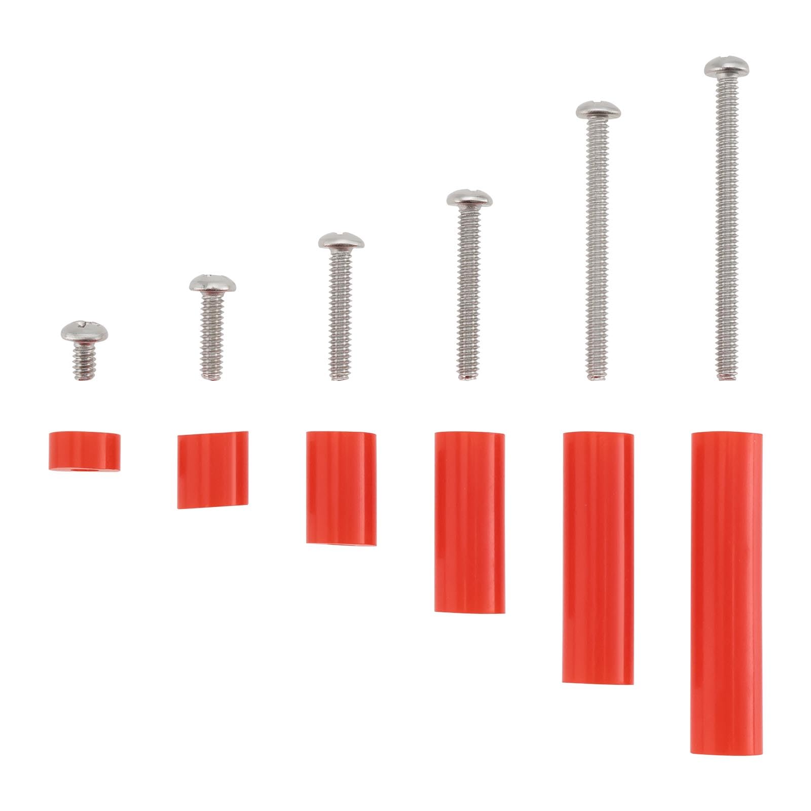 VGOL 150 Pcs 6 Lengths Electrical Outlet Extender Kit 60 Pcs Round Rubber Outlet Screw Spacers with 90 Pcs Round Head Wall Plate Screws for Household and Industrial Electricity