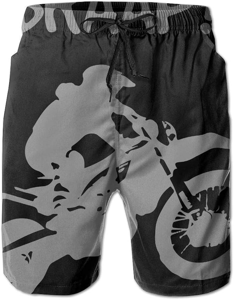Jiger Dirt Bike Motocross2 Men's Lightweight Beach Shorts Summer