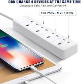 EXTRASTAR 4 Way Extension Lead 13A UK Plug 5M White Power Strip view 3