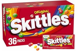 SKITTLES Original Chewy Candy, Full Size - 2.17 oz, 36 Ct Bulk Candy Pack