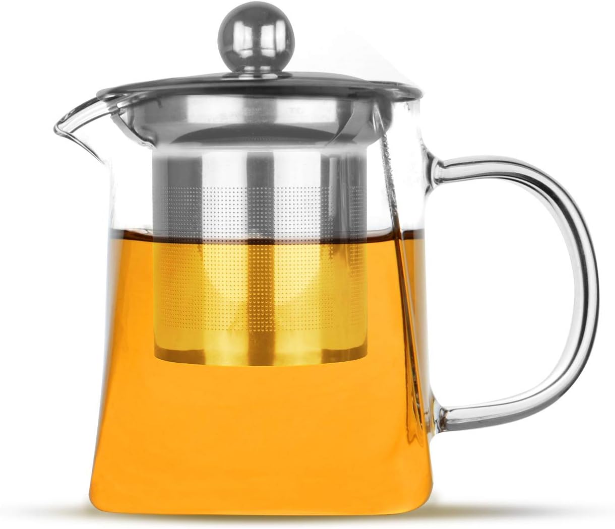 Glass Infuser Teapot Stainless Steel Loose Leaf Teapot Filter Heat