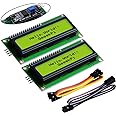 GeeekPi 2-Pack I2C 1602 LCD Display Module 16X2 Character Serial Yellow Backlight LCD Module for Raspberry Pi Arduino STM32 DIY Maker Project Nanopi BPI Tinker Board Electrical IoT Internet of Things