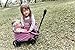 TRIOKID My First Kids Toy Wagon for Doll Trioswagon Grape Purple Deluxe Outdoor Doll Stroller Drawable Fabric with Adjustable Handle