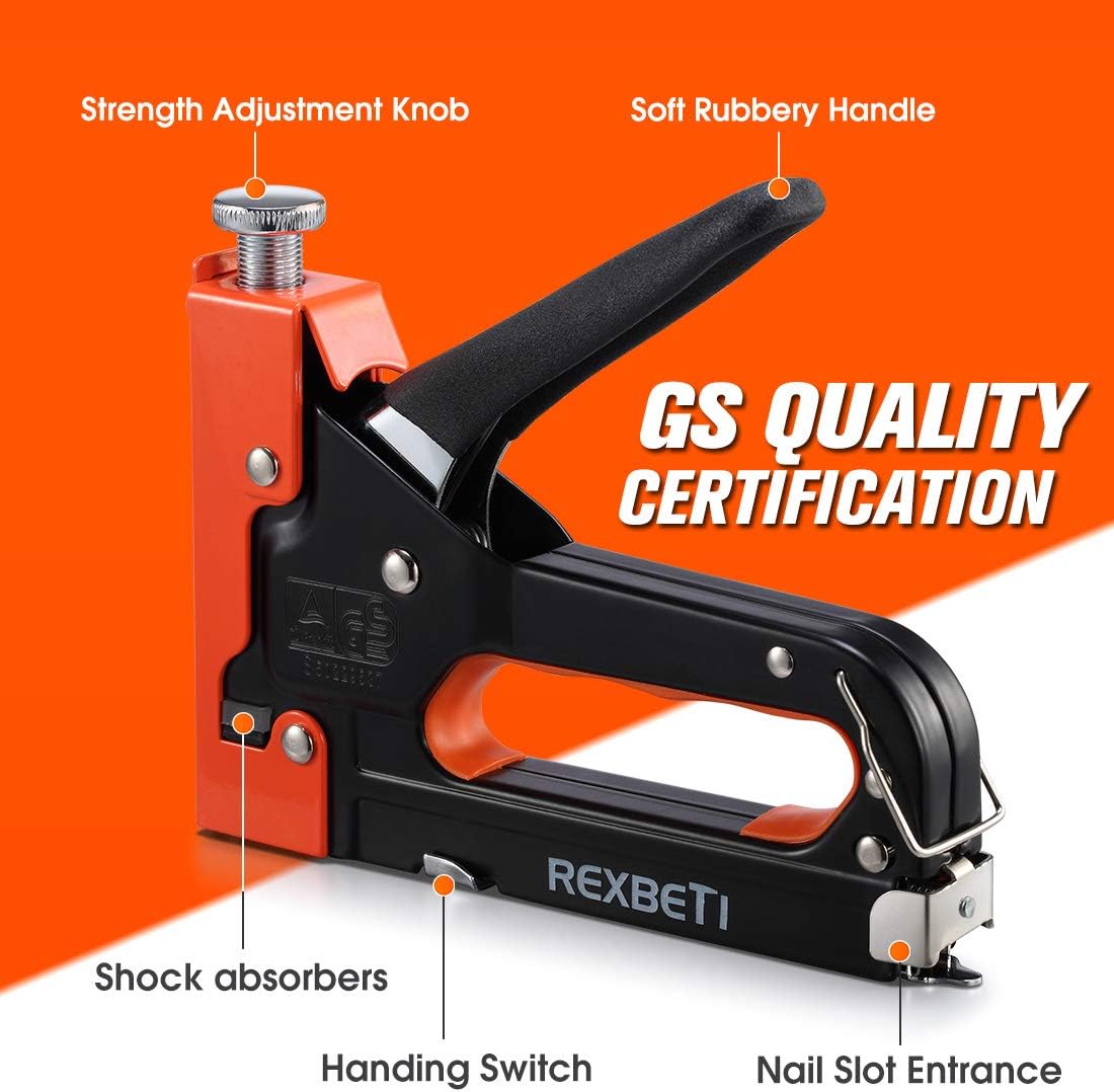 REXBETI Staple Gun with Remover, Heavy Duty 3 in 1 Staple Gun with 2600