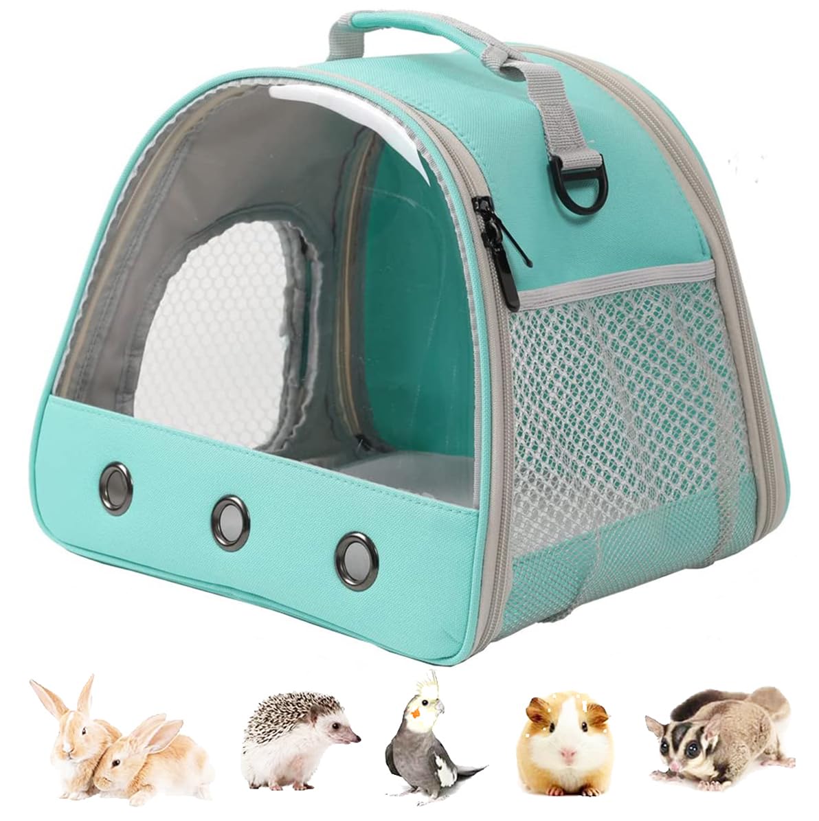 Guinea Pig Carrier, Small Animal Bird Rabbit Turtle Cage Bag, African Hedgehog Portable Travel Carrier Outdoor Hangbag for Bird Rabbit Guinea Pig Squirrel