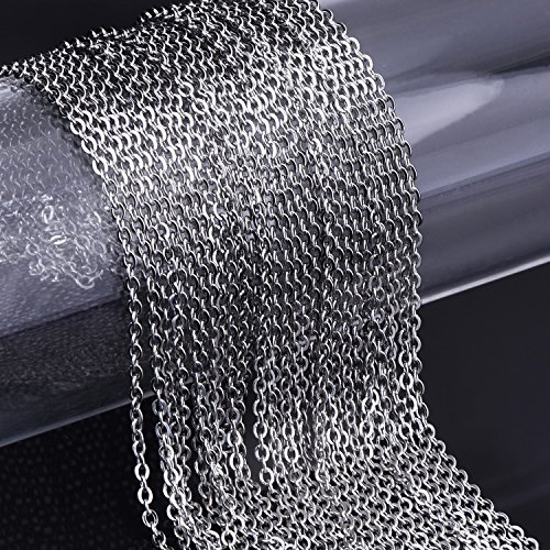 Outus 33 Feet Necklace Chains Stainless Steel DIY Link Chain Necklaces