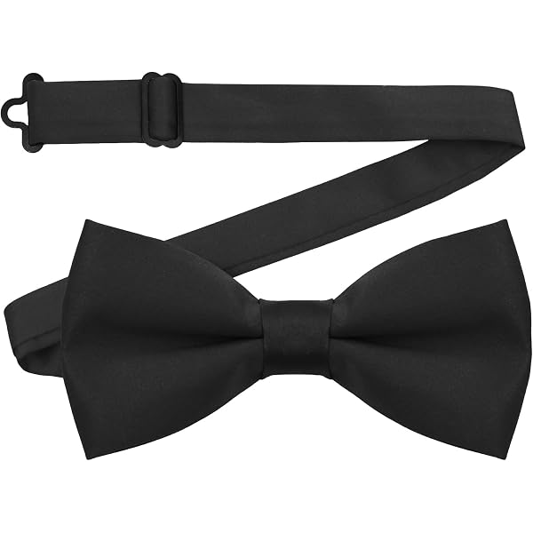 Tiemart Papillon Uomo A Righe, Pretied, Colletto A Fascia Regolabile Fino A 48 Cm, Microfibra, Nero