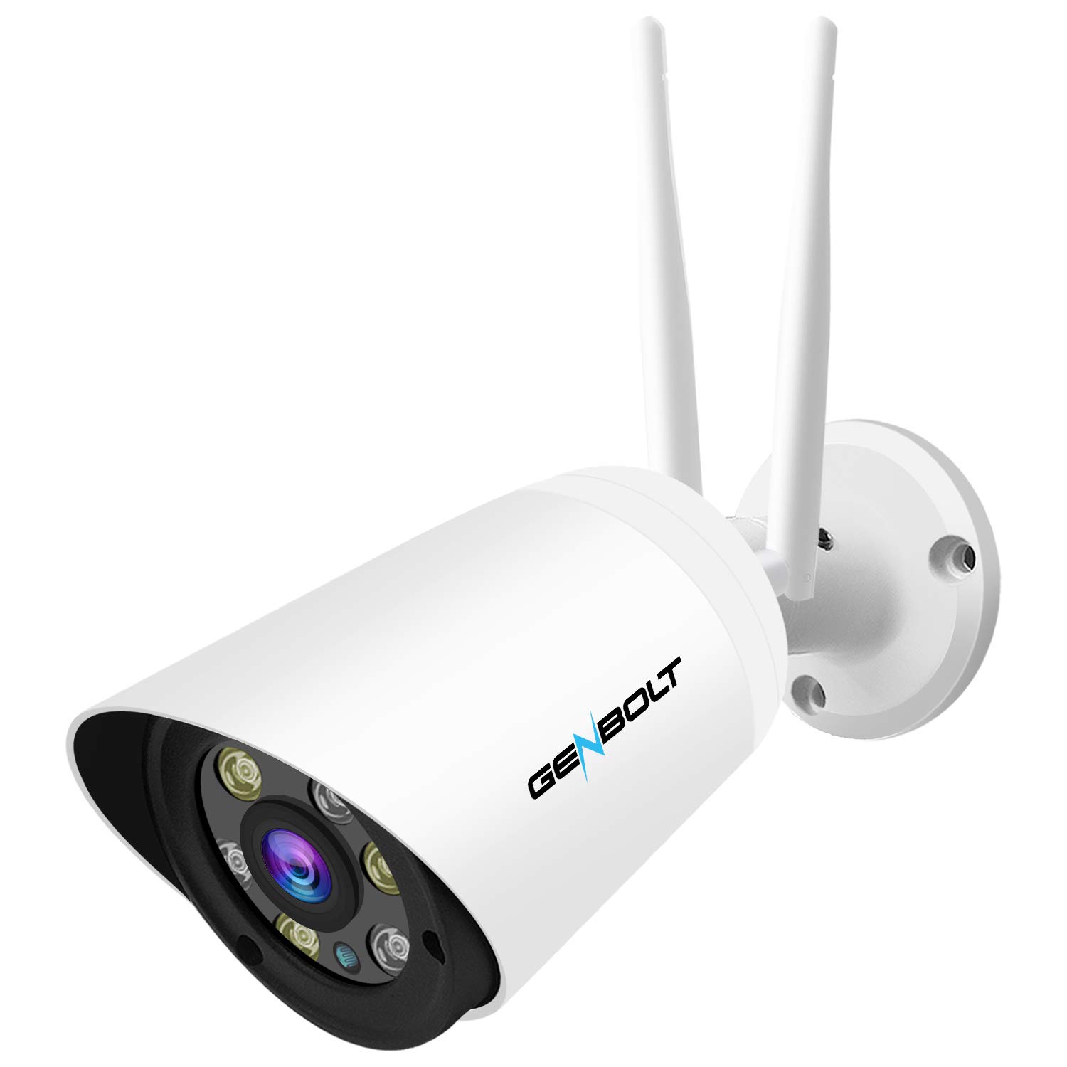 [2.4/5GHz] Outdoor WiFi Security Camera,GENBOLT Floodlight CCTV IP Camera With 110° Super Wide View, Color Night Vision, AI Humanoid Alarm,4X Digital Zoom,IP66 Waterproof,5dBi 2T2R Dual Antenna - 2022