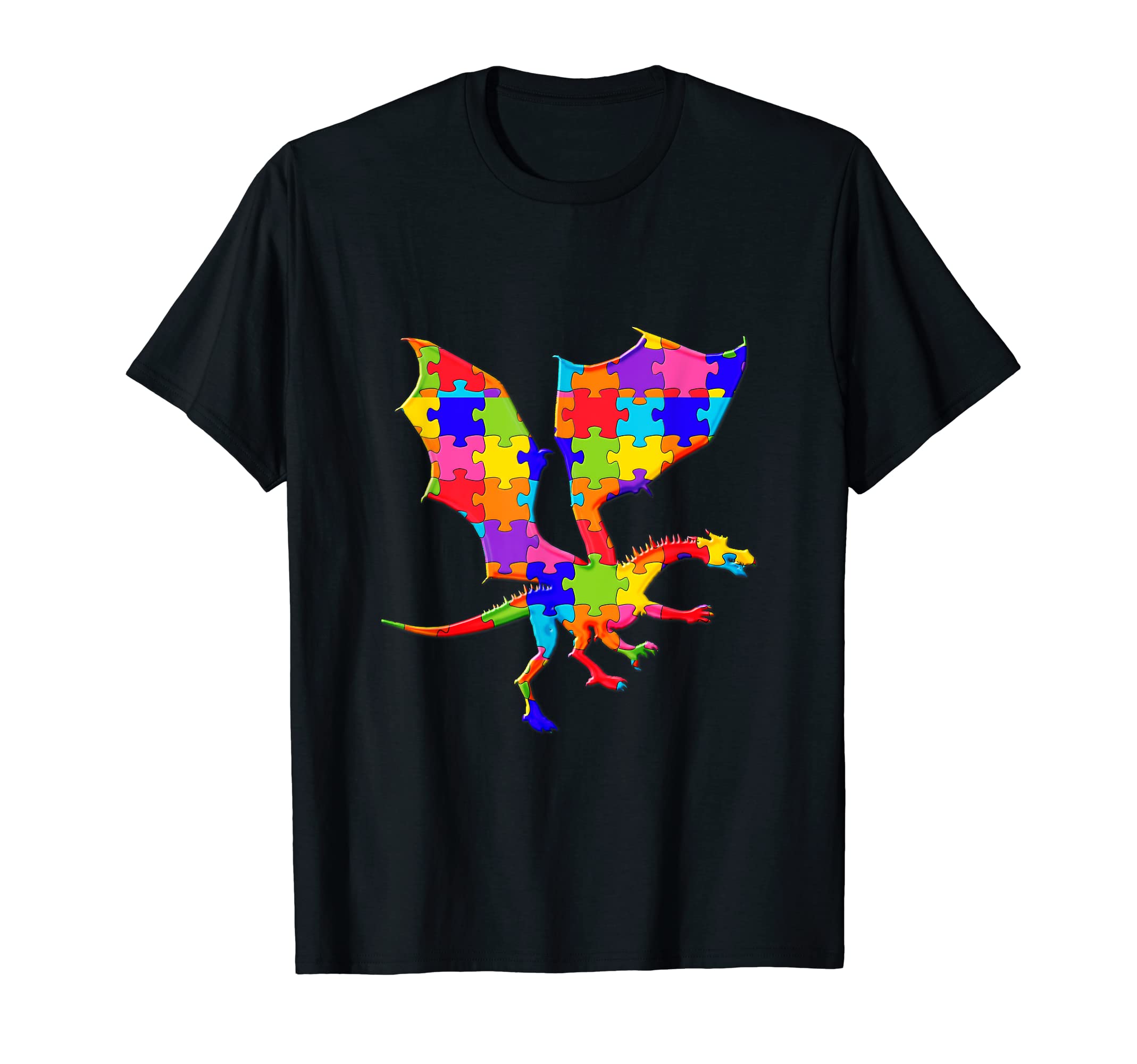 Dragon Puzzle Autism Puzzle T-Shirt