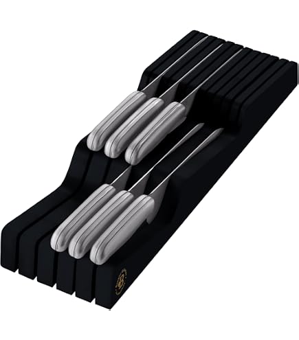 Bloque De Cuchillos COOKIT 2 En 1 - Portacuchillos Desmontable Con Ranura Para Tijeras, Ahorra Espacio, Apto Para Hasta 12 Cuchillos