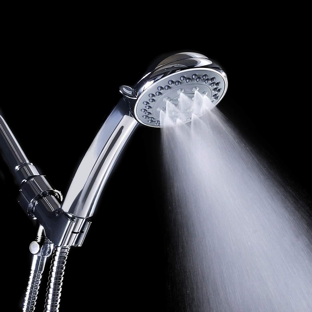 Handheld Shower Head with Hose High Pressure Spray Head against Low
