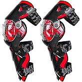 Tempsnow Knee and Shin Guards Motorcycle Protective Gear for Adults Hard Collision Avoidance Motocross Racing Knee Protector Shin Guards Motorbike Knee Guards Shin Protector