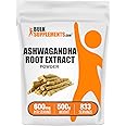 BulkSupplements.com Ashwagandha Root Extract Powder - Ashwagandha Supplement, Ashwagandha Powder - from Ashwagandha Root - Vegan & Gluten Free, 600mg per Serving, 500g (1.1 lbs) (Pack of 1)