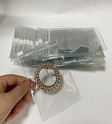 100 Self Seal PVC Pack Zipper Lock Bags,Clear
