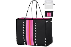 IBFUN Neoprene Tote Bag Large Beach Bag for Women Pool Gym Tote Bag Travel Tote Bag