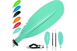 WTMORE Kayak Paddles Adjustable 88in 4 Piece Kayak Oars Boat Paddles for Adults with Paddle Leash, Canoe Paddles for Kayaking Rafting Jet Ski Canoe Outdoor Kayak Water Sports and Safety Boat Accessories