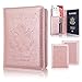 ACdream Passport Holder and Vaccine Card Holder Combo, Cover Wallet, Leather Travel Documents Organizer Protector, RFID Blocking, for Women/Men