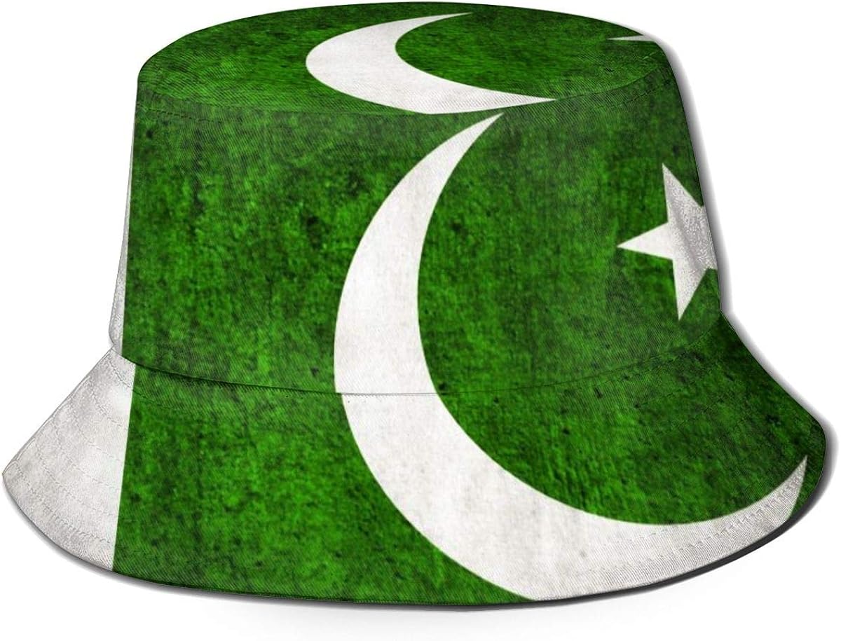 NA Vintage Pakistan Flag Bucket Hat Unisex Sun Hat Fisherman Packable