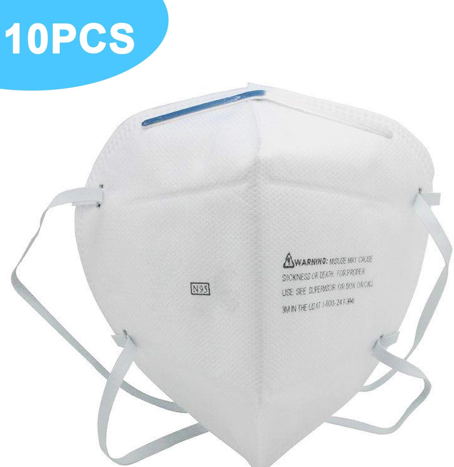 Face Mask N95 Mask With Adjustable Nose Clip for Perfect Tight Face Seal, 4 Layers of Protection Effective Against fine Airborne Particles, Dusts, Mists and Pollutants.