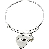 Abuela - Abuela Gifts - Gift for Grandma- Grandmother Jewelry - Charm Bracelet - Personalized Jewelry- Mothers Day - Bangle Bracelet