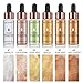 AL'IVER Face Glow Liquid Highlighter, Contour Make Up Glitter Brighten Shimmer 3D Highlighters Waterproof