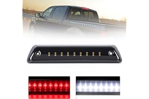 FIERYRED Third Brake Light/Reverse Light Smoked Compatible with 2009-2014 Ford F150 Light,Rear Cab Light,3rd lights Power Saving IP67 Waterproof