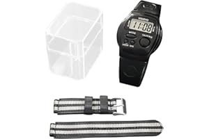 French Talking Watch for Blind and Seniors | Automatic Schedule Announcement + Voice Alarm | Silicone and Additional Nylon St