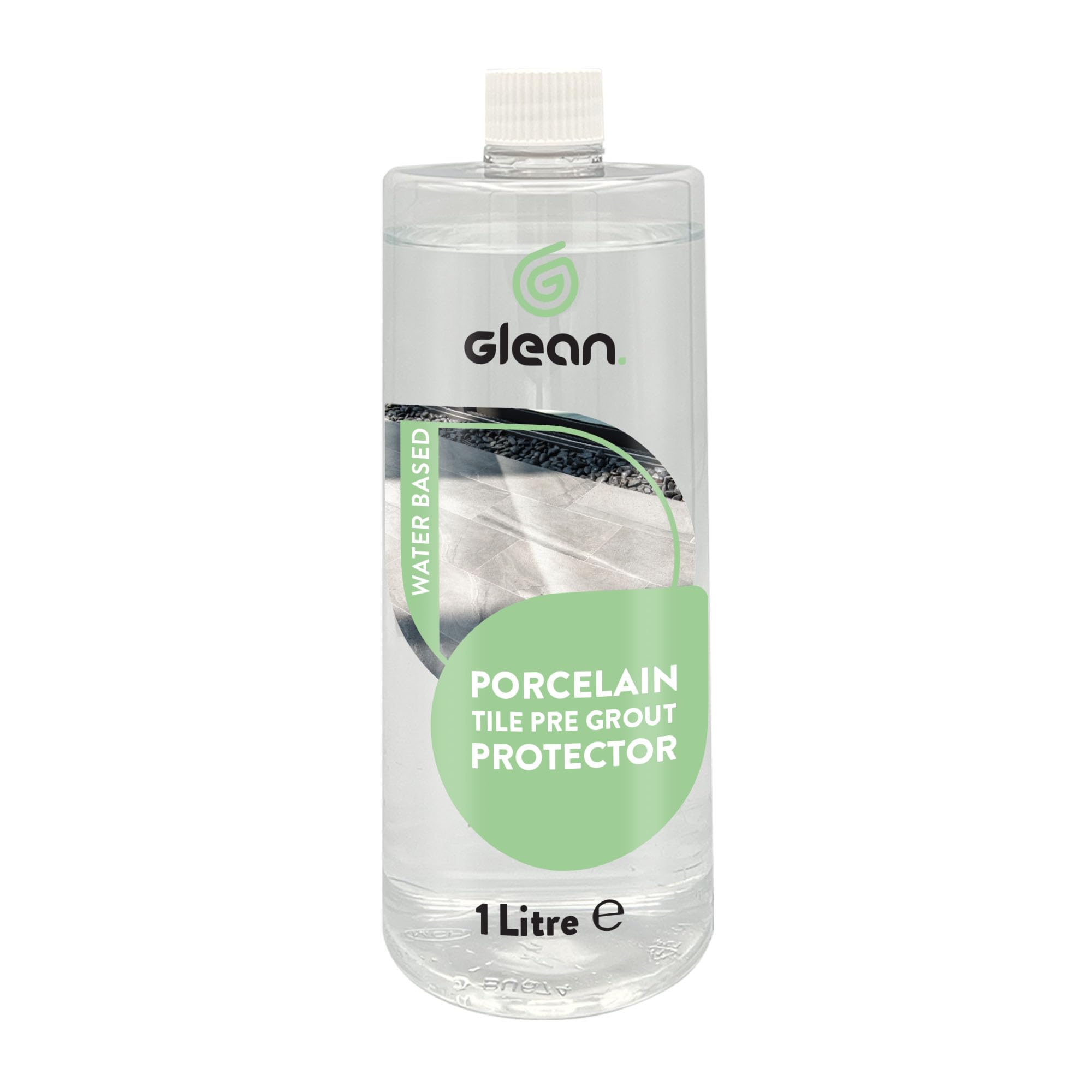 GLEAN Porcelain Tile Pre-Grout Protector | 1L | Protects Tiles & Paving from Stains left by Grout, Cement & Organic Matter | Water-Based, Breathable Finish | Interior & Exterior Use Stain Blocker