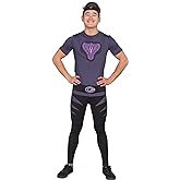 Costume Agent Dodgeball Purple Cobras Team Adult Halloween Costume Headband Shirt and Pants Set